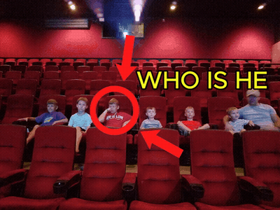 Children Sitting In Movie Theater Who Is He GIF