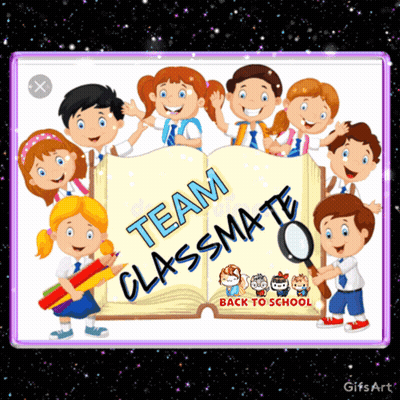 Children Standing Around Team Classmate Book GIF