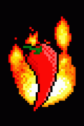 Chili On Fire Pixelated GIF