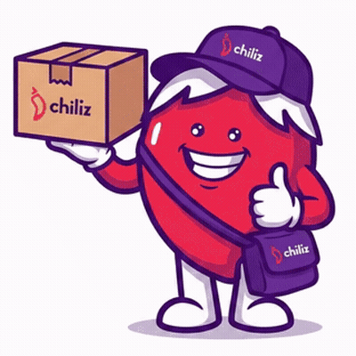 Chiliz Delivery Man Holding Box GIF