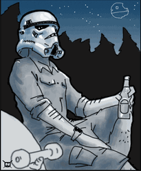 Chill Animated Stormtrooper Star Wars GIF