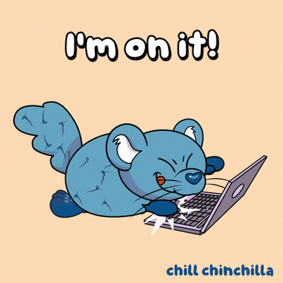 Chill Chinchilla Using Laptop GIF