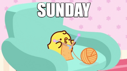 Chill Knitting Black Sunday GIF