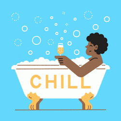 Chill Vibes Wine Bubble Bath GIF