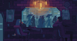 Chill Window Restaurant Rainy Night GIF