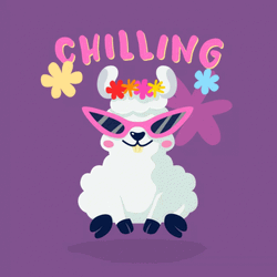 Chilling Alpaca Drama Free GIF