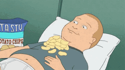 Chilling Bobby Hill Eating Chips GIF