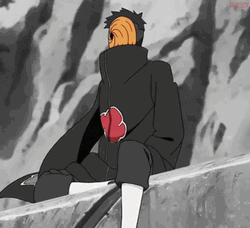Chilling Obito Uchiha Mask GIF