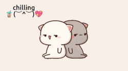 Chilling Peach & Goma GIF