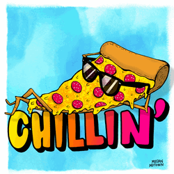 Chilling Pizza Steve GIF
