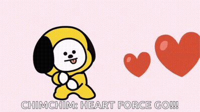 Chim Chim Cartoon Holding Heart Surrounded by Hearts