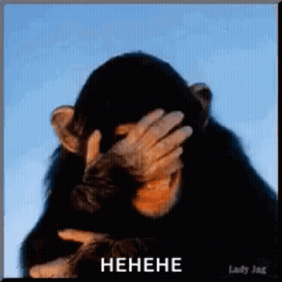 Chimpanzee Covering Face With Hand Henehe GIF