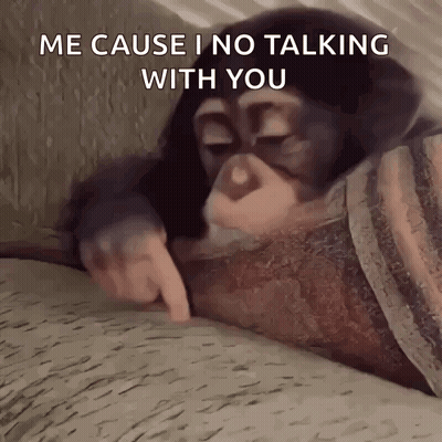 Chimpanzee Pointing Me Cause I No Talking With You GIF