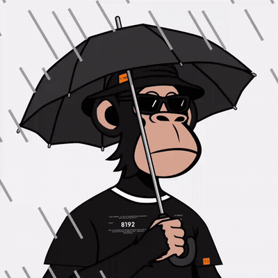 Chimpanzee Wearing Sunglasses Holding Umbrella 8192 GIF