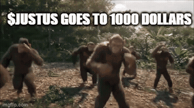 Chimpanzees Running With $ Justus Goes To 1000 Dollars GIF