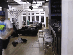 Chinchilla Guy Running Fast To Fridge GIF