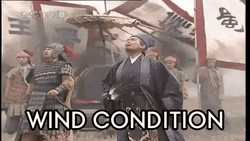 Chinese Generals On Windy Day  GIF
