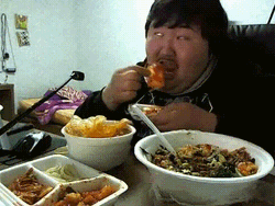 Chinese Guy Mukbang Eat Food Swallow GIF