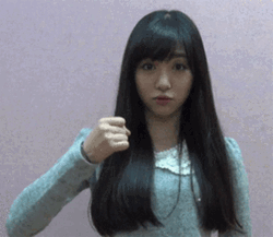 Chinese Kwon Mina In Her Long Black Hair GIF