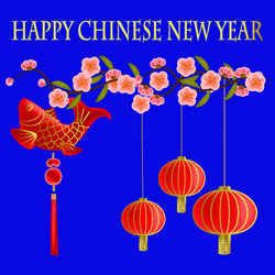 Chinese New Year 2022 Fireworks And Lanterns GIF