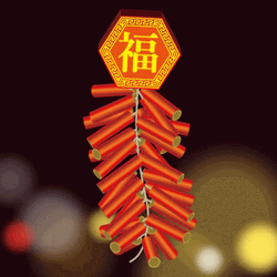 Chinese New Year 2022 Fireworks Exploding GIF