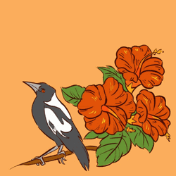 Chinese New Year 2022 Magpie Bird Clipart GIF