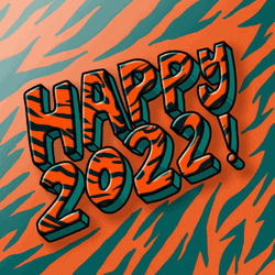 Chinese New Year 2022 Tiger Prints GIF