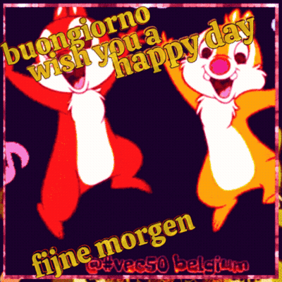 Chip And Dale Buongiorno Wish You A Happy Day GIF