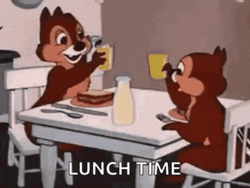 Chip And Dale Lunch Time  GIF