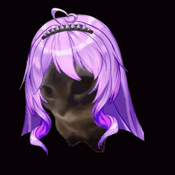 Chipi Chipi Chapa Chapa Cat  Funny Purple Hair GIF