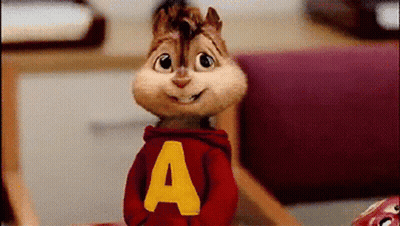 Chipmunk In Red Sweater With Letter A GIF