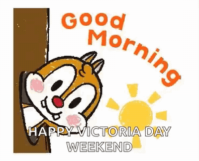 Chipmunk Peeking Out Saying Good Morning GIF