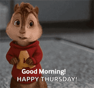 Chipmunk Saying Good Morning Happy Thursday GIF
