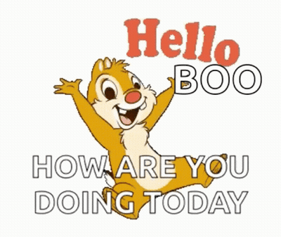 Chipmunk Saying Hello Boo How Are You Doing Today GIF