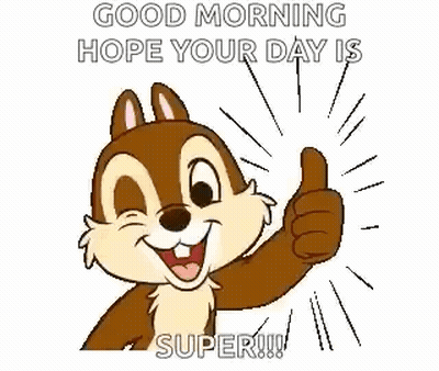 Chipmunk Thumbs Up Saying Good Morning Hope Your Day Is Super GIF