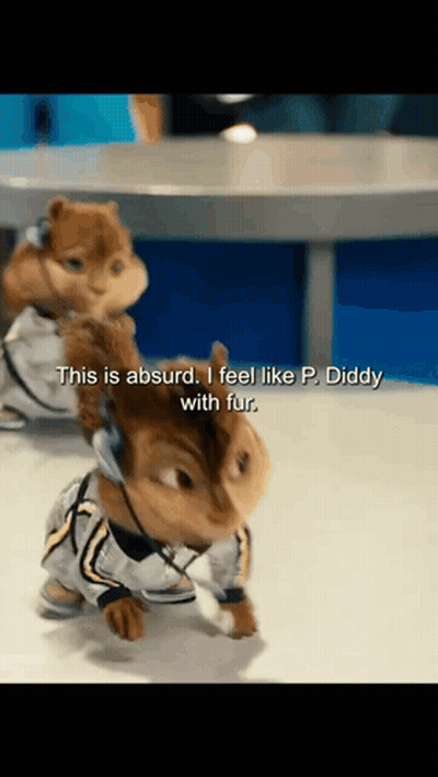 Chipmunk Wearing Headphones And Jacket This Is Absurd I Feel Like P Diddy With Fur GIF