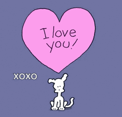 Chippy Animated Dog I Love You GIF