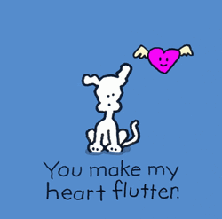Chippy Dog You Make My Heart Flutter GIF