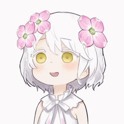 Chitose Kudo With Anime Flower On Hair GIF