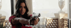 Chloe Bennet Aiming Gun At Enemy GIF