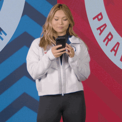 Chloe Kim Throwing Phone GIF
