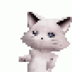 Chococat Pixelated Dancing White Cat GIF