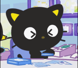Chococat Sleepy Head Slam While Working GIF
