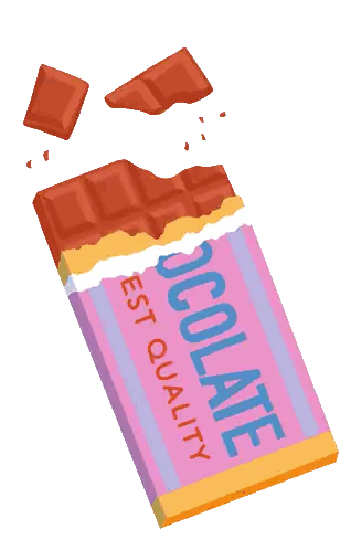 Chocolate Bar With Bite Says Best Quality Sticker