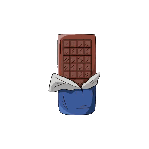 Chocolate Bar With M Letter Sticker
