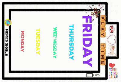 Chocolate Bars With Days Of Week GIF