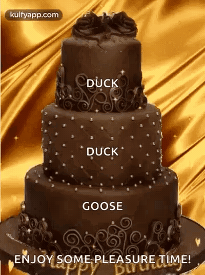 Chocolate Birthday Cake Duck Duck Goose GIF