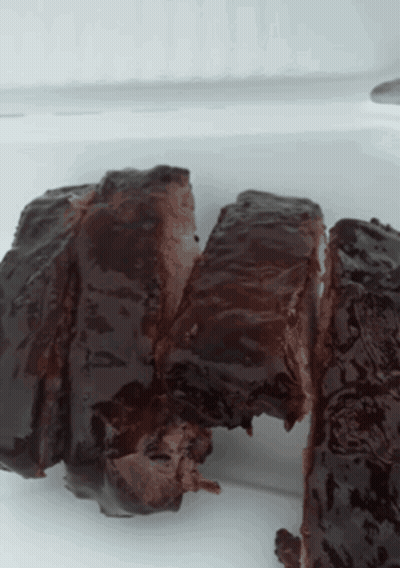 Chocolate Cake Cut In Half GIF