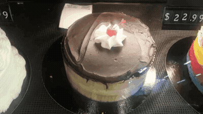 Chocolate Cake With Cherry On Top GIF