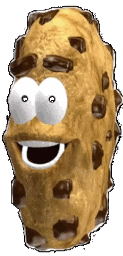 Chocolate Chip Cookie With White Eyes Sticker